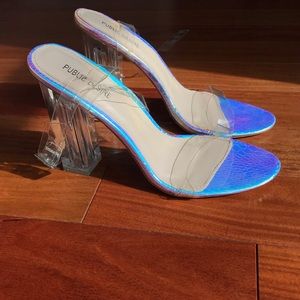 Iridescent Clear Heels